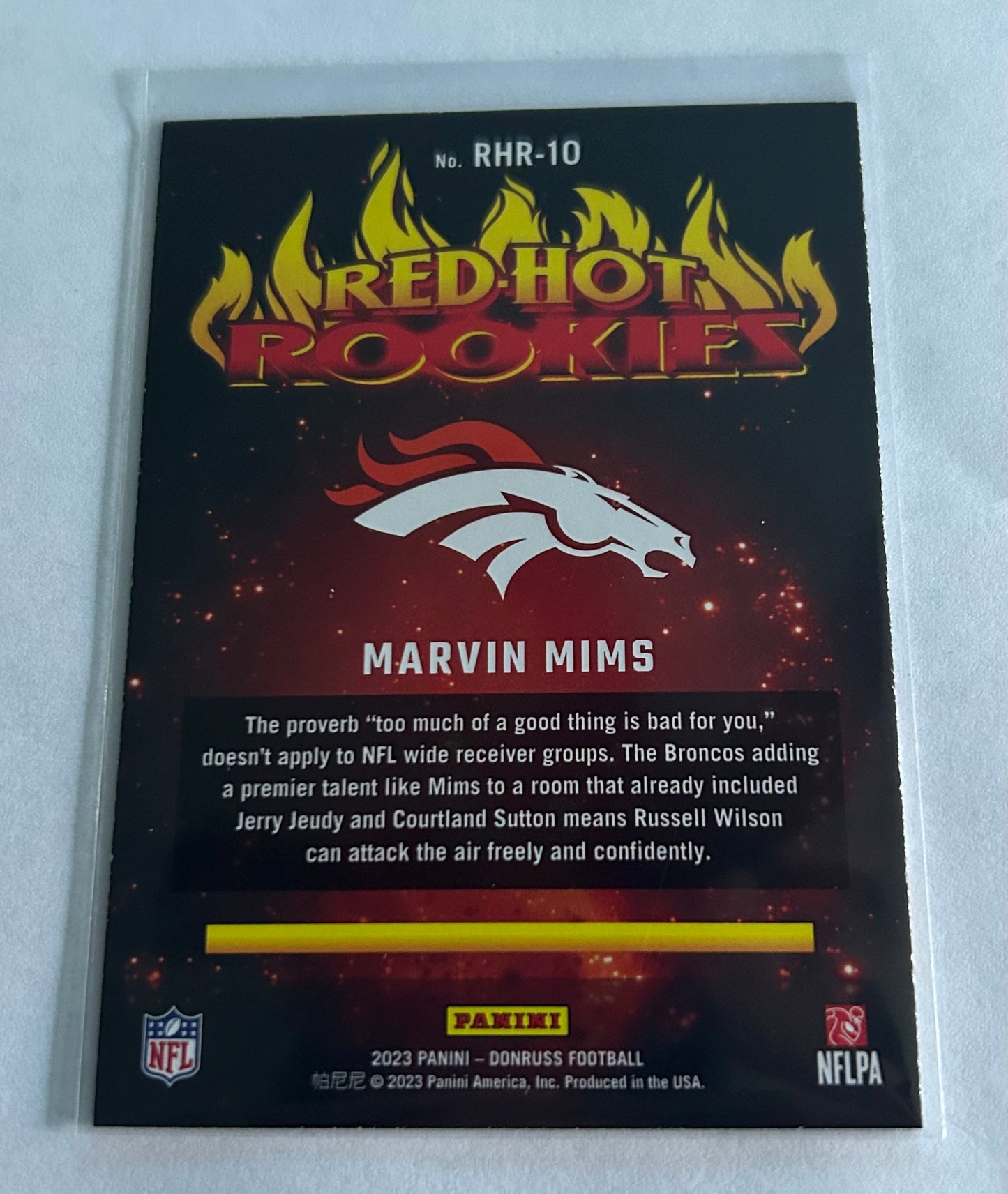 2023 Donruss Football Red Hot Rookies Marvin Mims