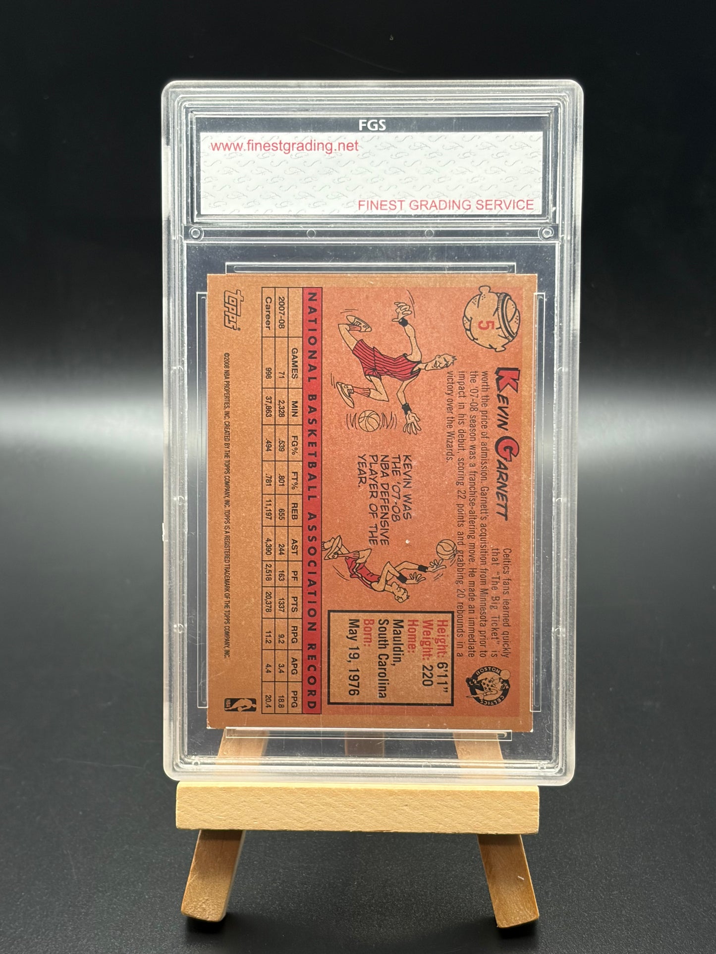 2008 Topps Kevin Garnett – FGS 10 Gem Mint