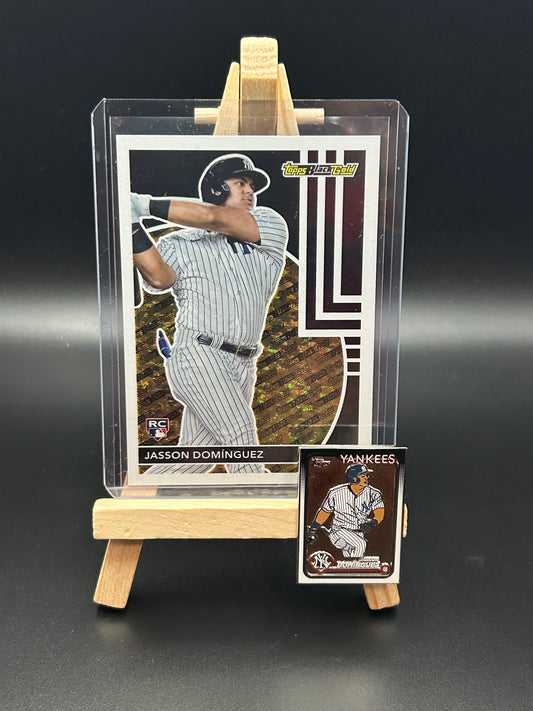 2024 Topps Black and Gold Jasson Dominguez RC and Pin