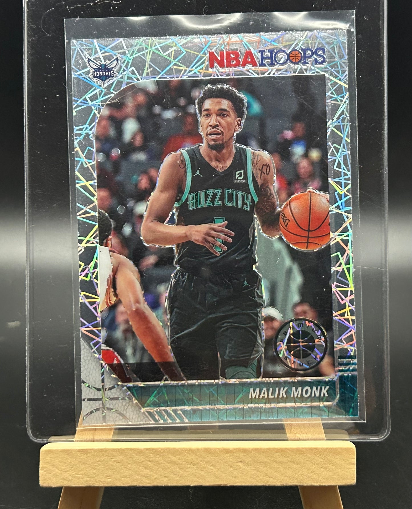 2019-20 Panini NBA Hoops Premium Silver Lazer Parallel Malik Monk