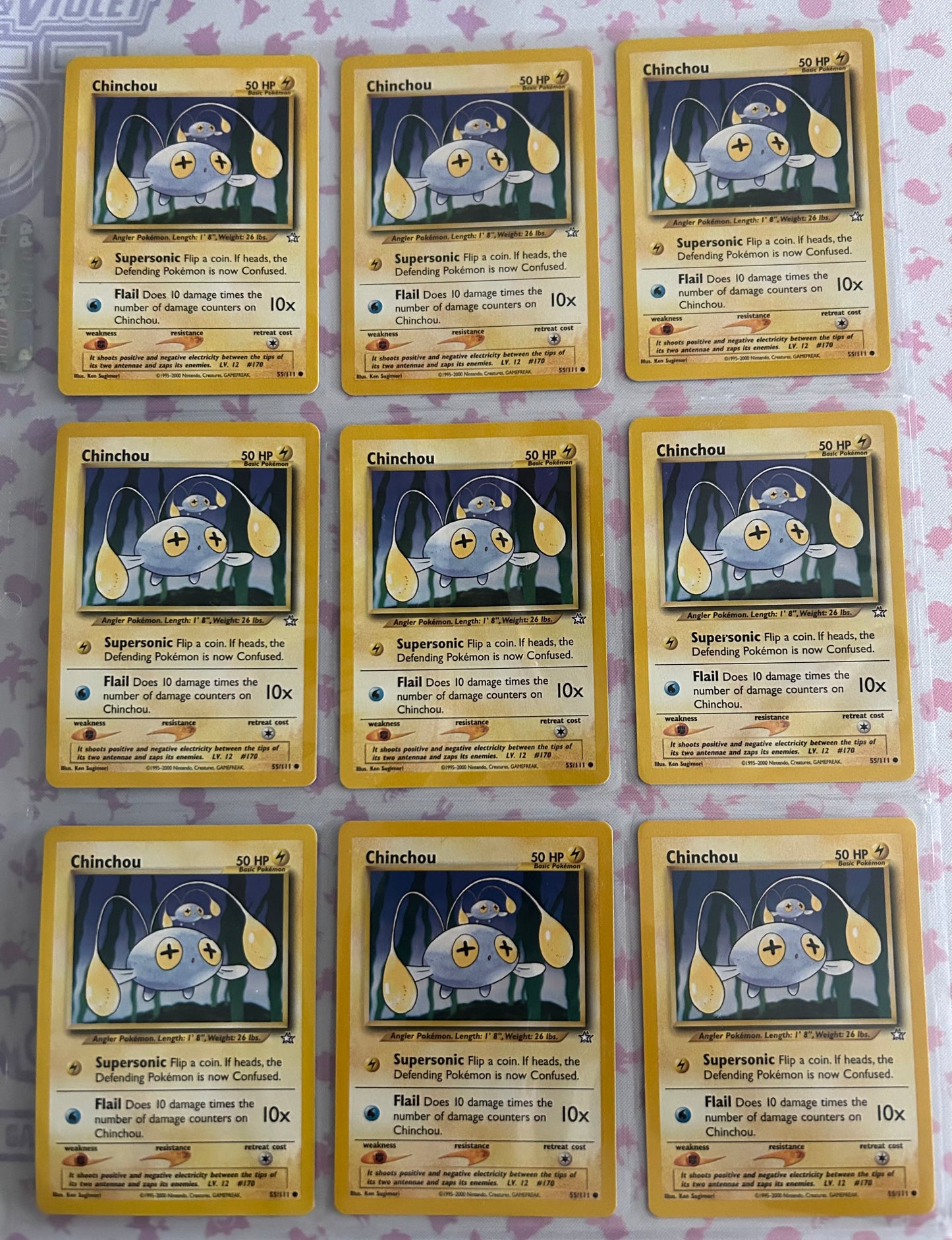 9 Card Chinchou Collection