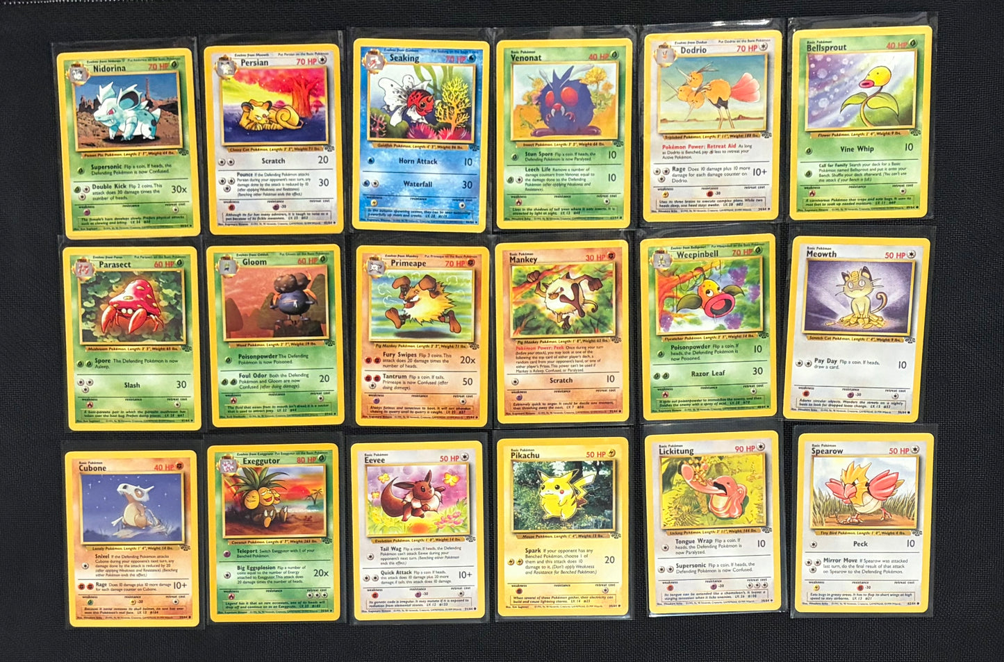 29 Card Jungle Pokemon Card Lot LP and MP