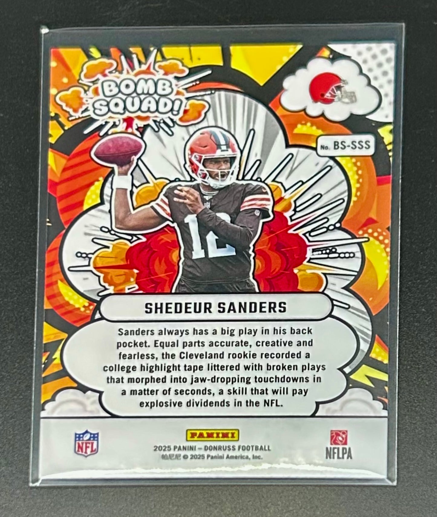 2025 Panini Donruss Football – Bomb Squad #BS-SSS Shedeur Sanders