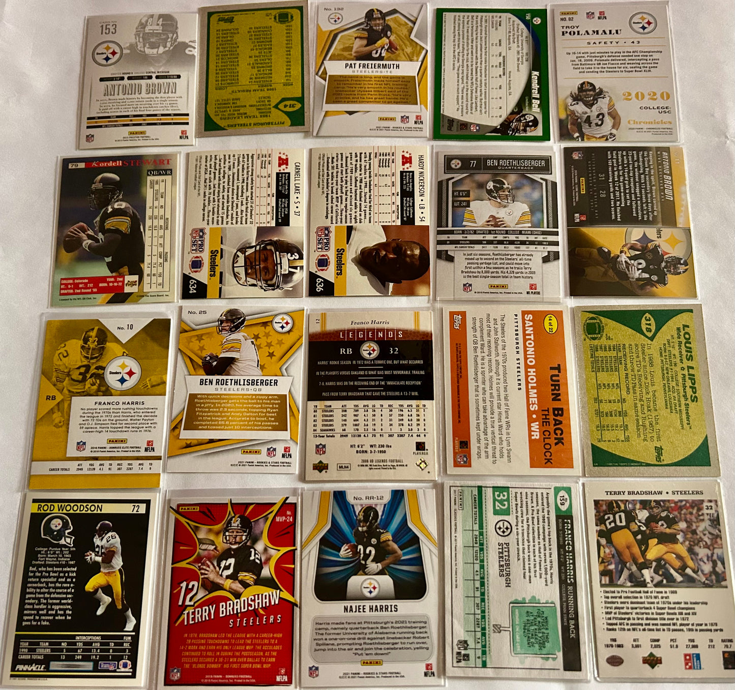 NFL Pittsburgh Steelers $5 20 Card Lot #3