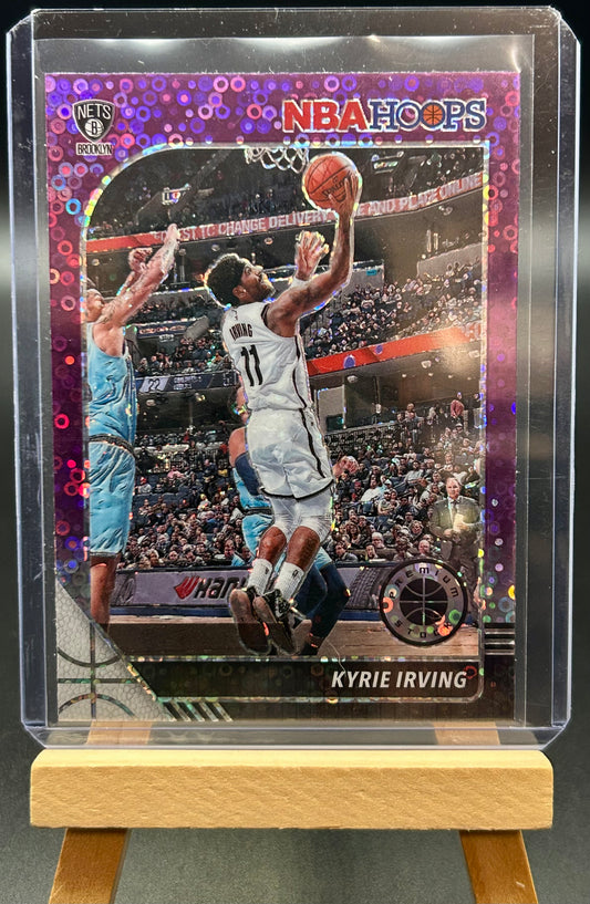 2019-20 Panini NBA Hoops Premium Purple Disco Parallel Kyrie Irving