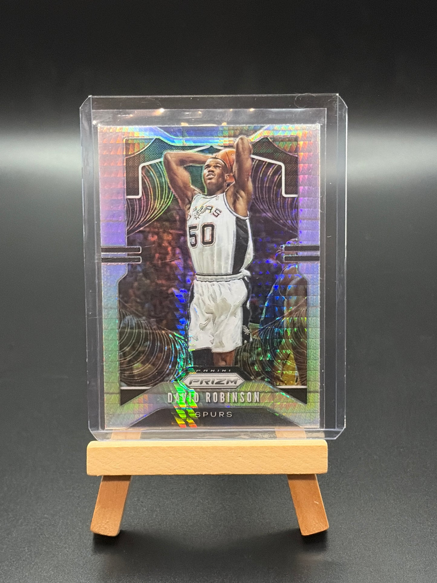 2019-2020 Panini Prizm San Antonio Spurs David Robinson Hyper Prizm Parallel Card