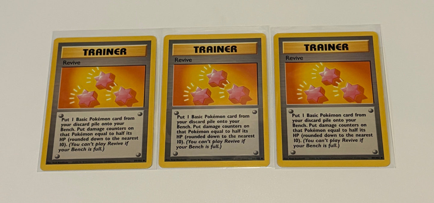 Revive- Base Set (BS) UnCommon 3 card lot LP (Read Description)