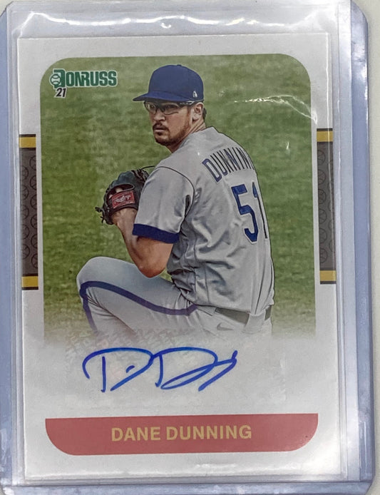 2021 Donruss Baseball Dane Dunning Auto