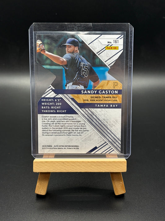 2019 Panini Elite Extra Edition Sandy Gaston Auto / Numbered Card #161