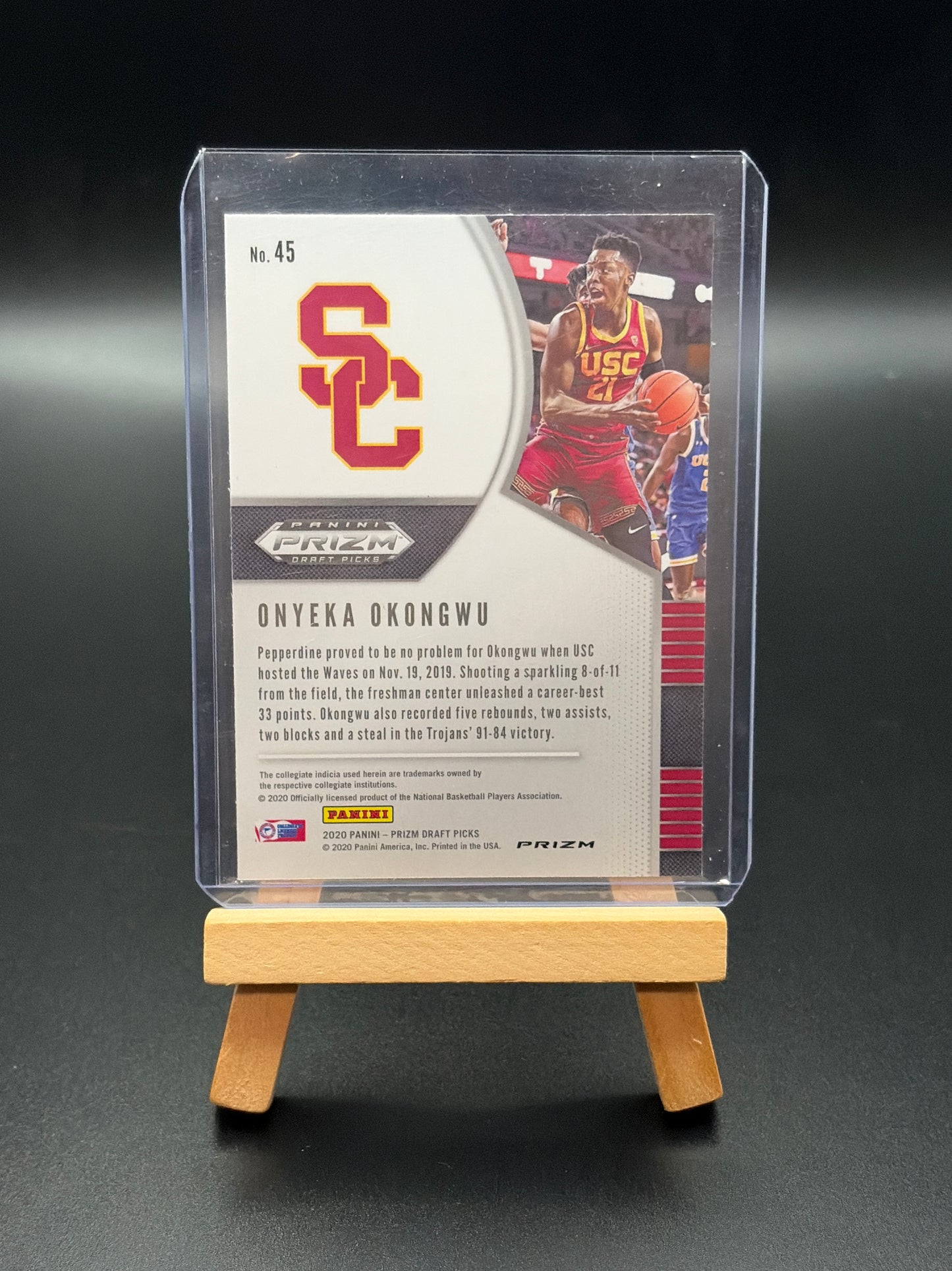 2020 Panini - Prizm Draft Picks Red Cracked Ice Onyeka Okongwu