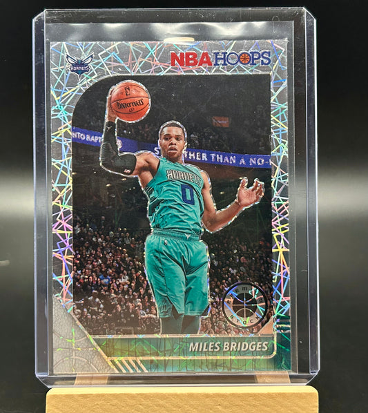 2019-2020 Panini Hoops Premium Stock Charlotte Hornets Miles Bridges Lazer Parallel Card