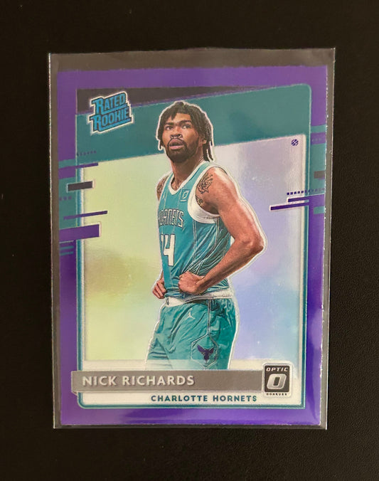 2020-21 Donruss Optic Nick Richards Rated Rookie – Purple Parallel