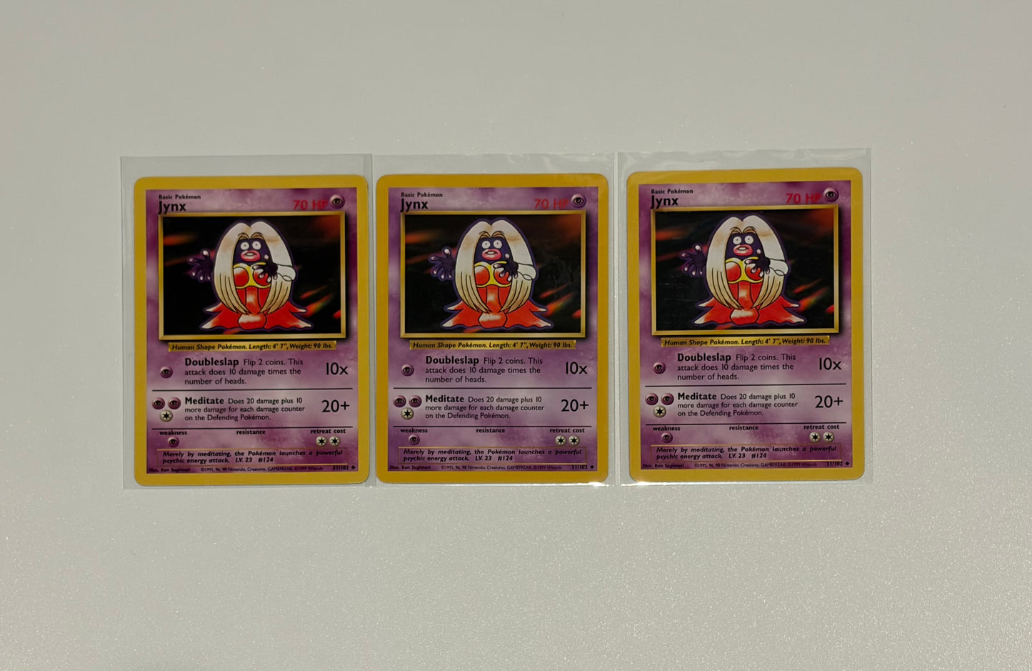 Jynx - Base Set (BS) UnCommon 3 card lot LP (Read Description)