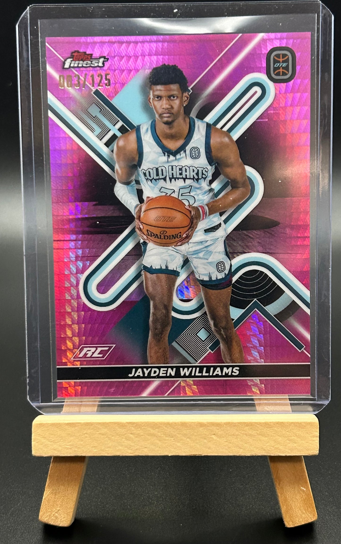 2022 Topps Finest OTE Overtime Elite Pink Prism Refractor /125 Jayden Williams RC