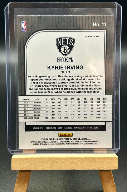 2019-20 Panini NBA Hoops Premium Purple Disco Parallel Kyrie Irving