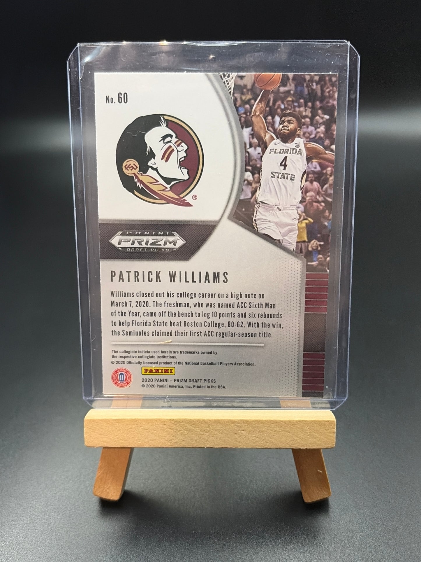 2020 Panini Prizm Draft Picks Patrick Williams RC