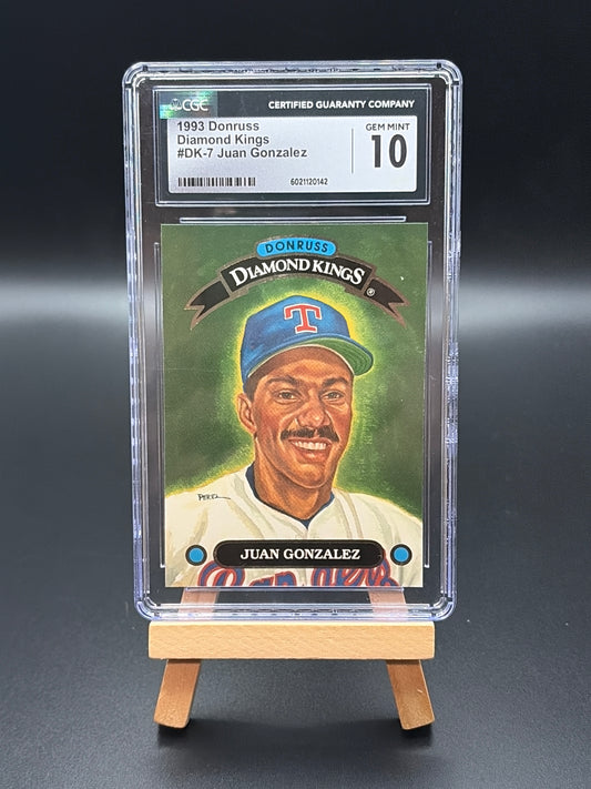 1993 Donruss Diamond Kings Juan Gonzalez Baseball Card – CGC 10