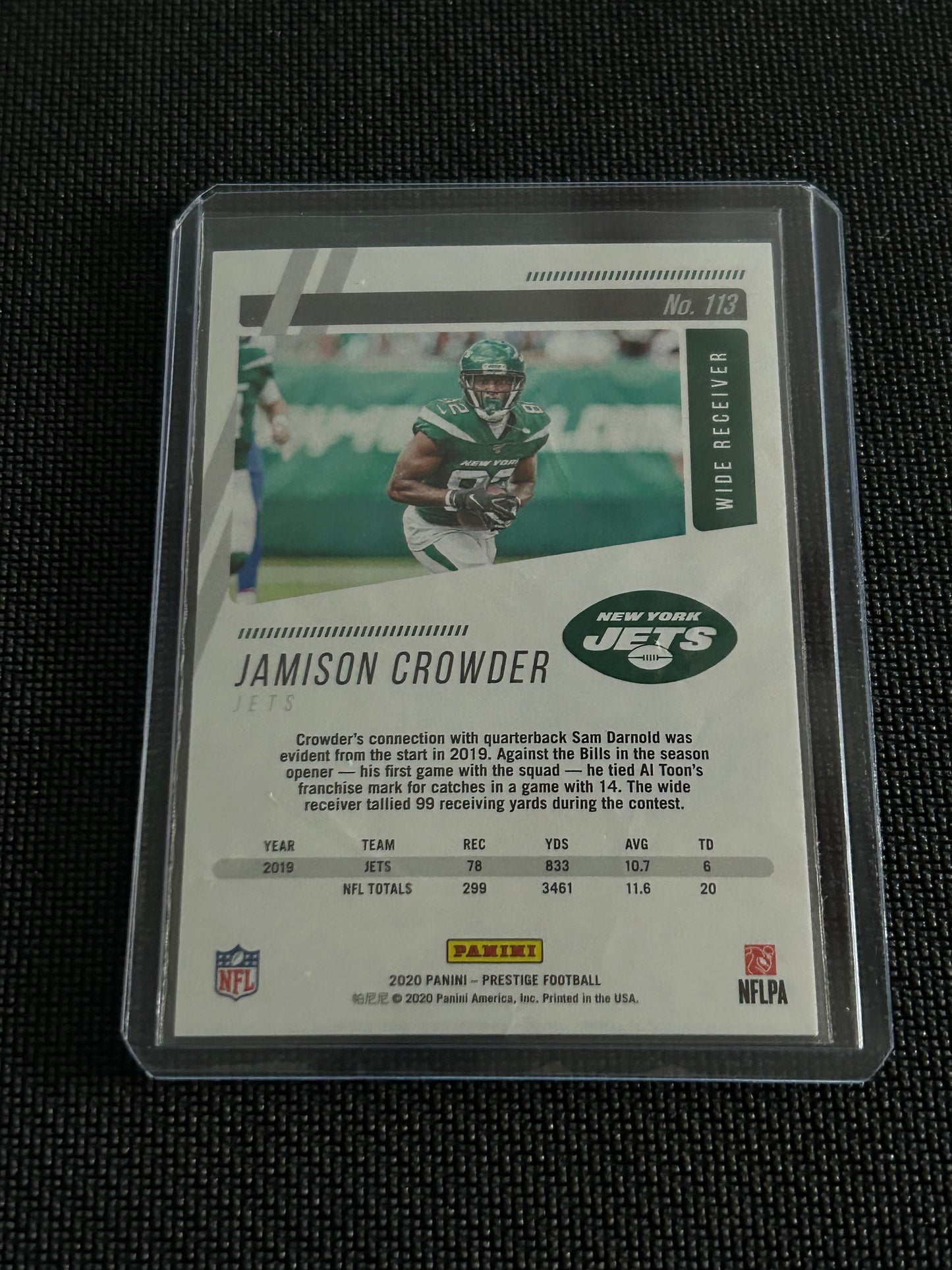 2020 - Panini Prestige Football Jamison Crowder 28/75