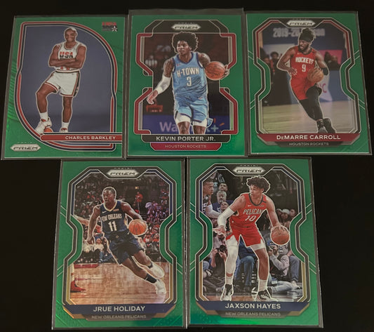 2020-2022 Panini Prizm Draft Picks 5 card Green Parallel lot