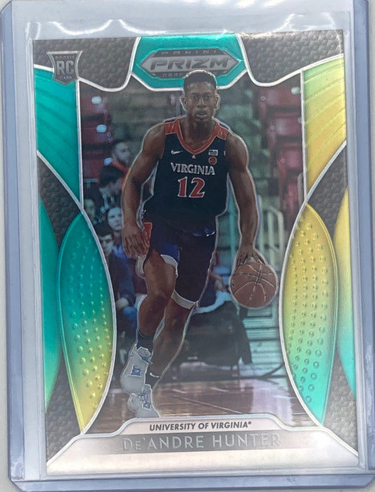 2019 Panini Prizm Draft Picks De’Andre Hunter Yellow and Green Prizm Numbered