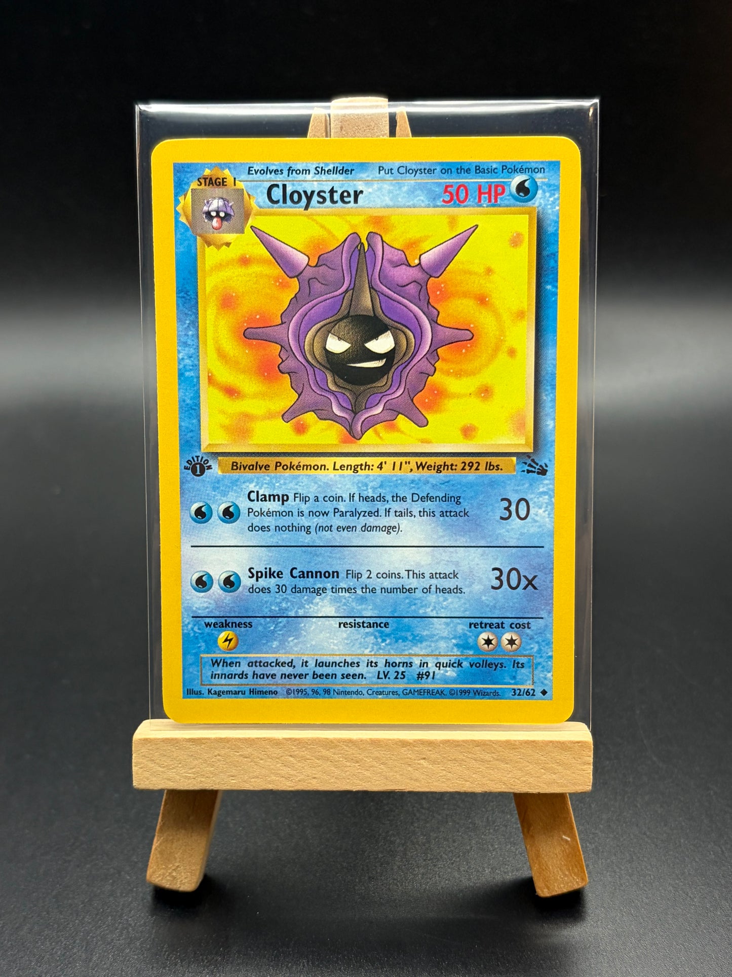 Cloyster 1st Edition (32) - Fossil (FO) MP