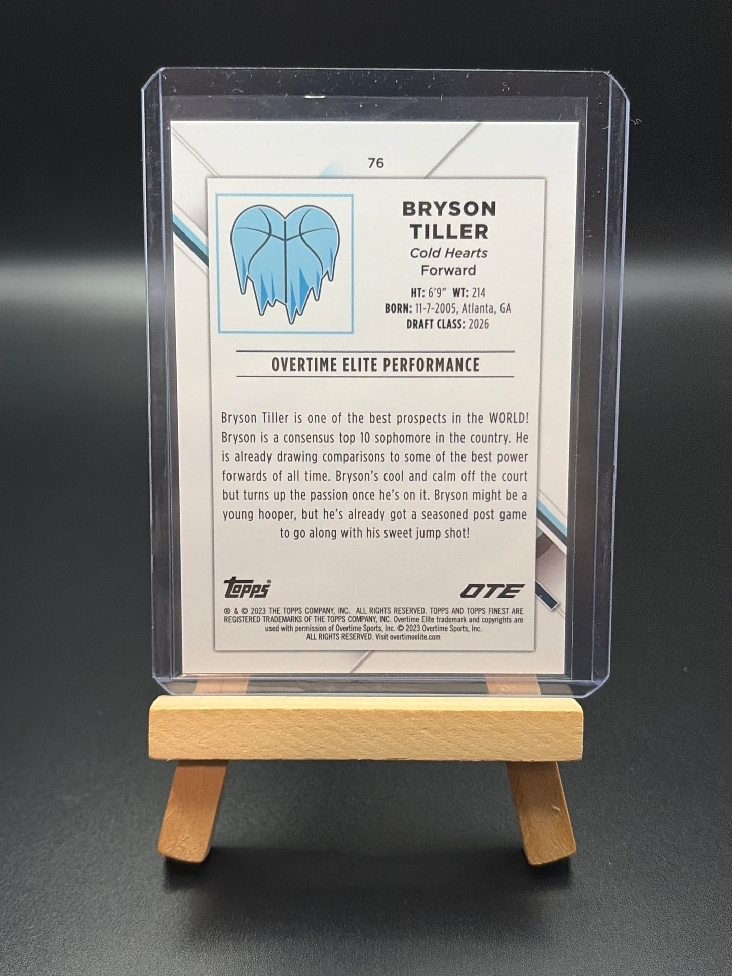 Bryson Tiller 2022-23 Topps Finest OTE Purple Prism Refractor /250 RC