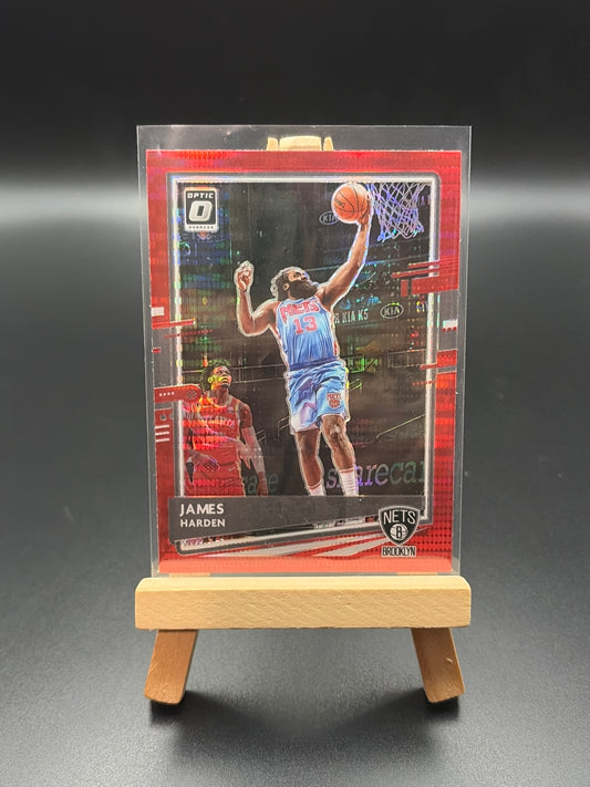 2020-2021 Donruss Optic Basketball Brooklyn Nets James Harden  Red Pulsar Prizm Parallel Card