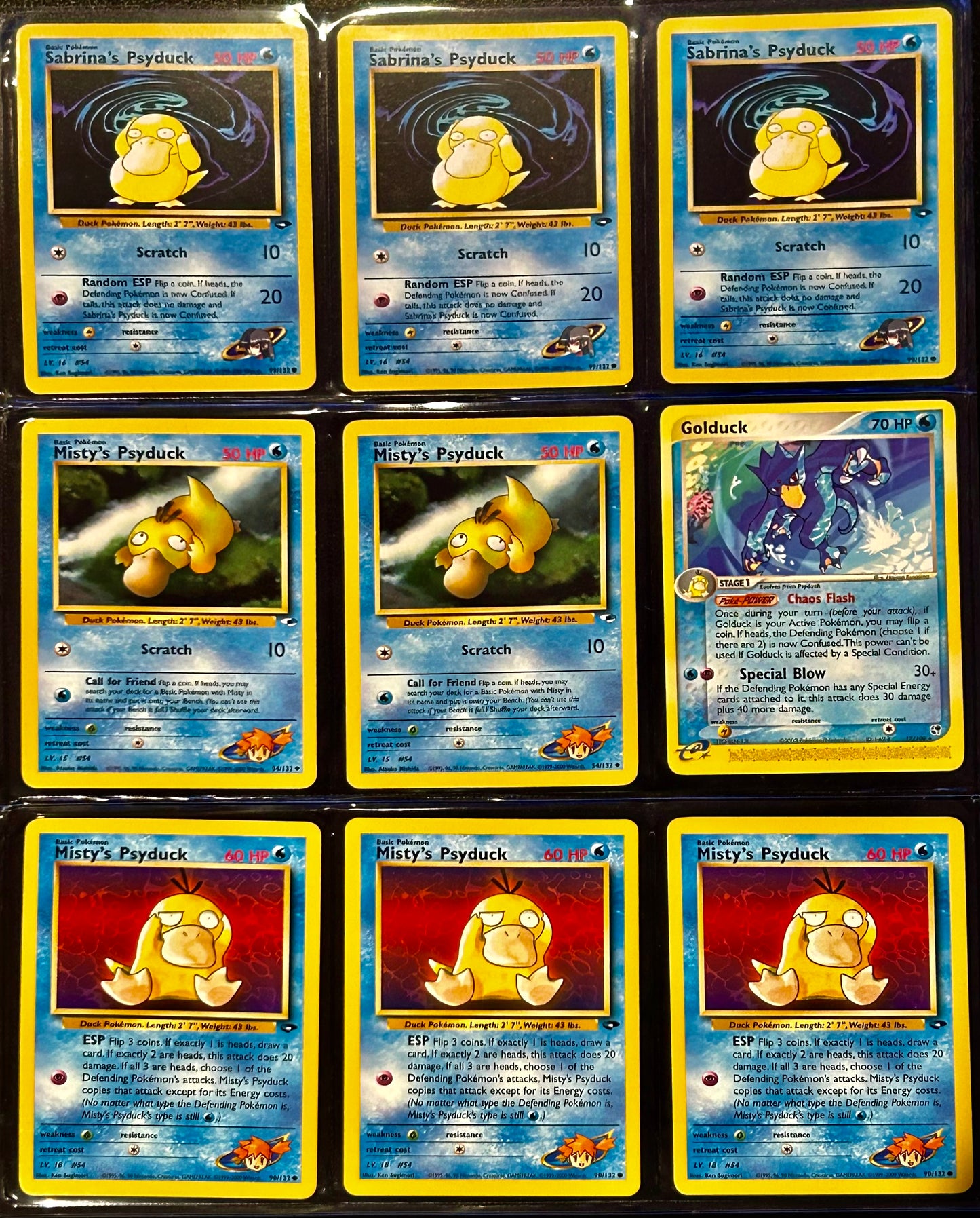 9 Card Psyduck evolution lot.