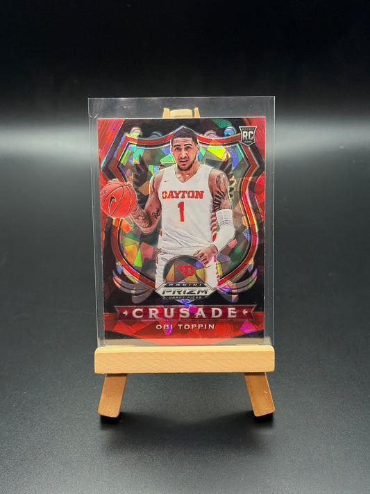2020 Panini - Prizm Draft Picks Crusade Red Cracked Ice Obi Toppin