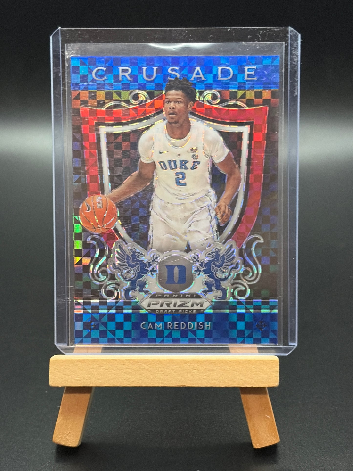 2019 Panini Prizm Draft Picks Cam Reddish Red, White and Blue Prizm Numbered Rookie Card