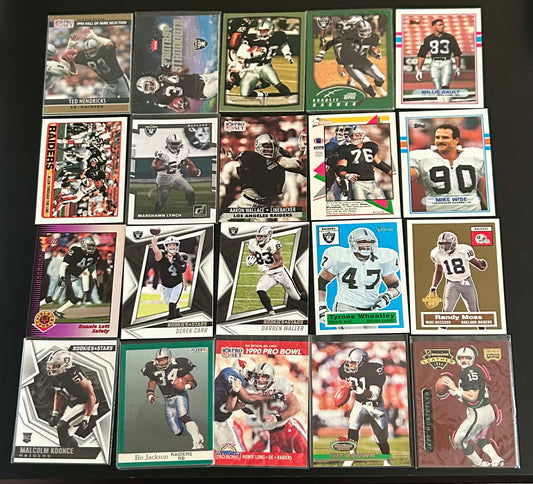 NFL Las Vegas Raiders 20 Card lot #2