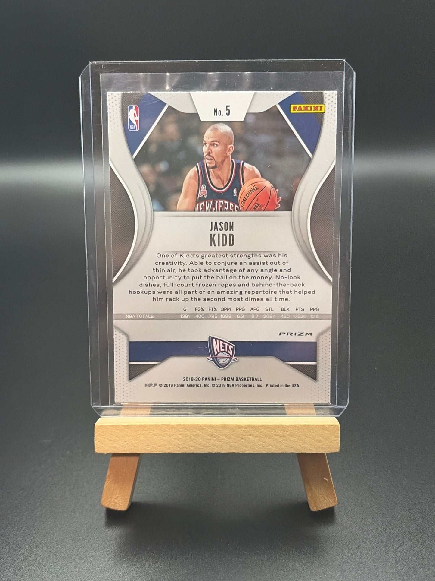 2019-2020 Panini Prizm New Jersey Nets Jason Kidd Hyper Prizm Parallel Card