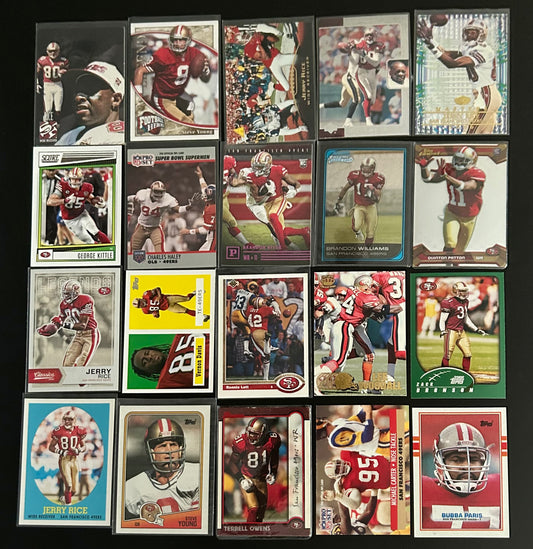 San Francisco 49ers NFL $3.50 20 Card Lot #5