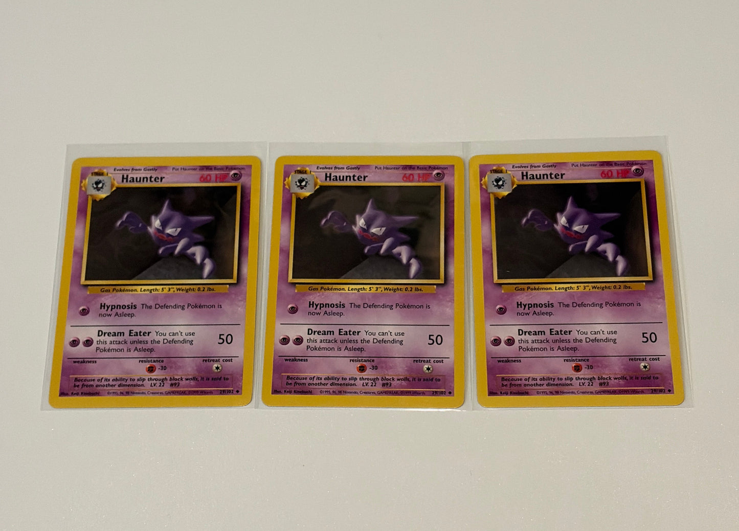 Haunter- Base Set (BS) UnCommon 3 card lot