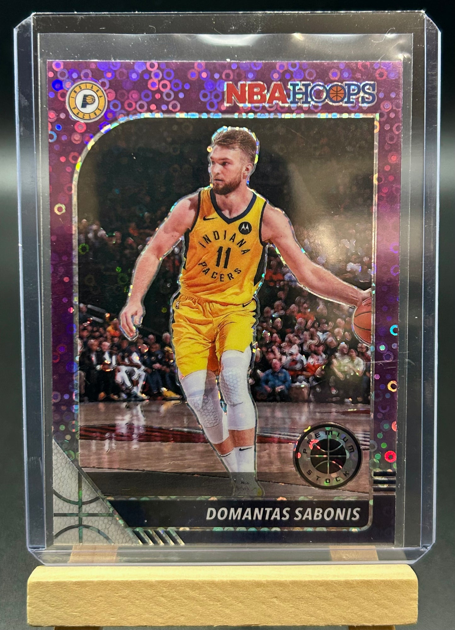 2019-20 Panini NBA Hoops Premium Purple Disco Parallel Damontas Sabonis