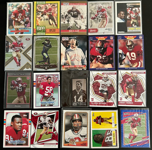 San Francisco 49ers NFL $3.50 20 Card Lot #4