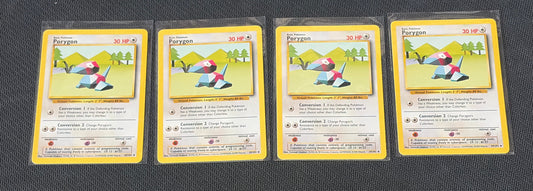 Porygon - Base Set (BS) UnCommon 4 card lot LP