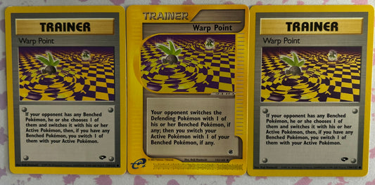 3 Card Warp Point Pokemon lot