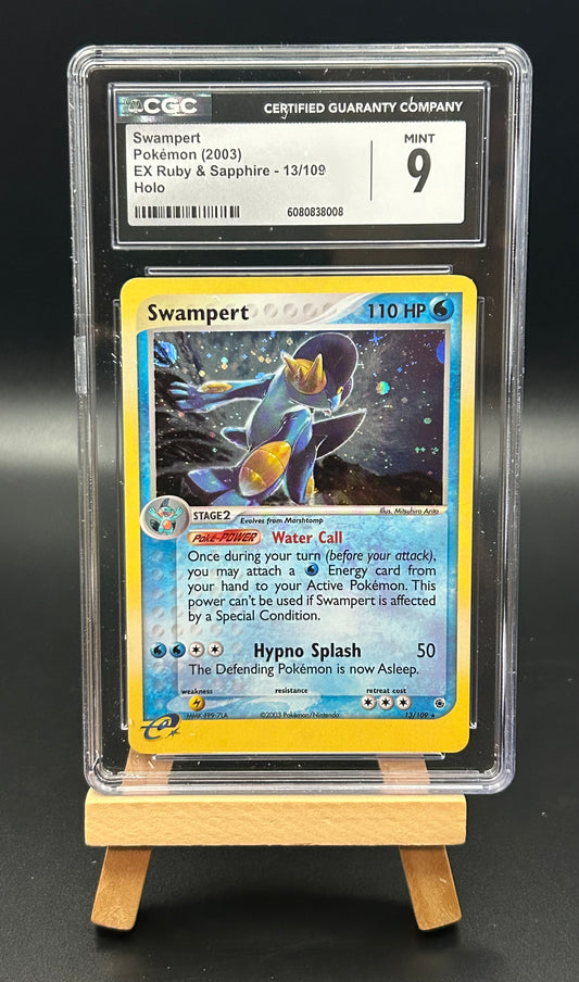 Swampert- Ruby and Sapphire (RS) Holo Rare CGC 9