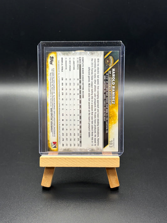 2016 Topps Pro Debut Harold Ramirez Autograph Baseball Card – Pittsburgh Pirates