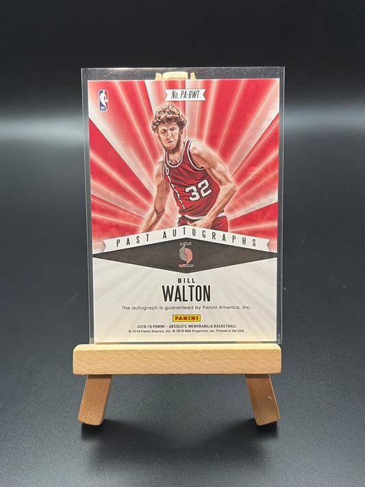 2018-2019 Absolute Memorabilia Bill Walton Auto 03/99