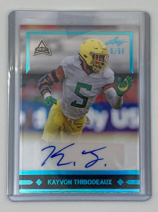 Kayvon Thibodeaux Card Signed and Numbered