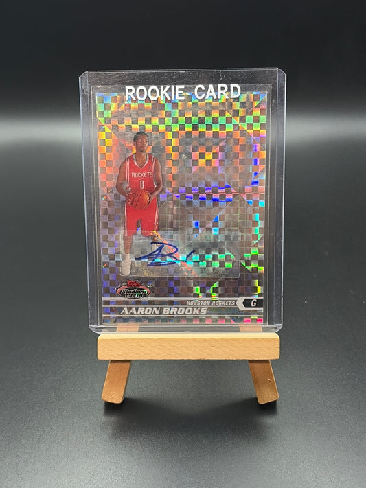 2007-08 Topps Stadium Club X-Fractor Rookie Aaron Brooks Auto