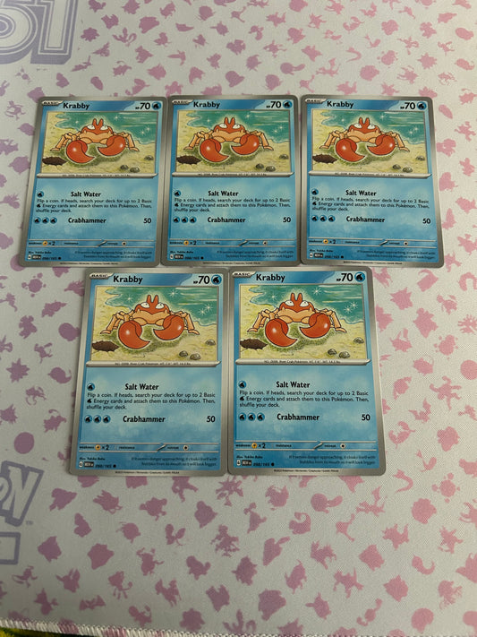 5 Krabby Card Scarlet & Violet 151 lot