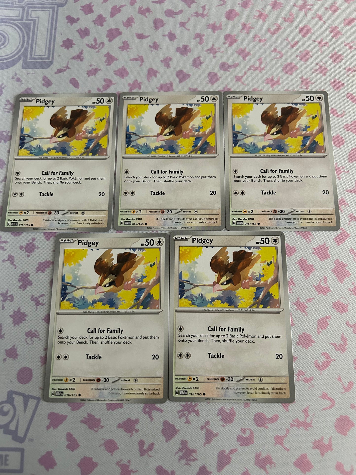 5 Pidgey Card Scarlet & Violet 151 lot