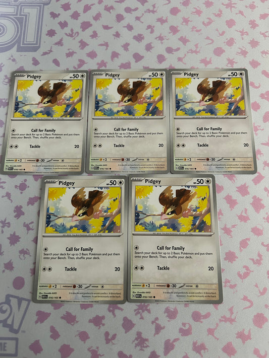 5 Pidgey Card Scarlet & Violet 151 lot