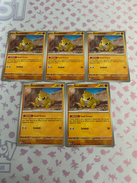 5 Sandshrew Card Scarlet & Violet 151 lot