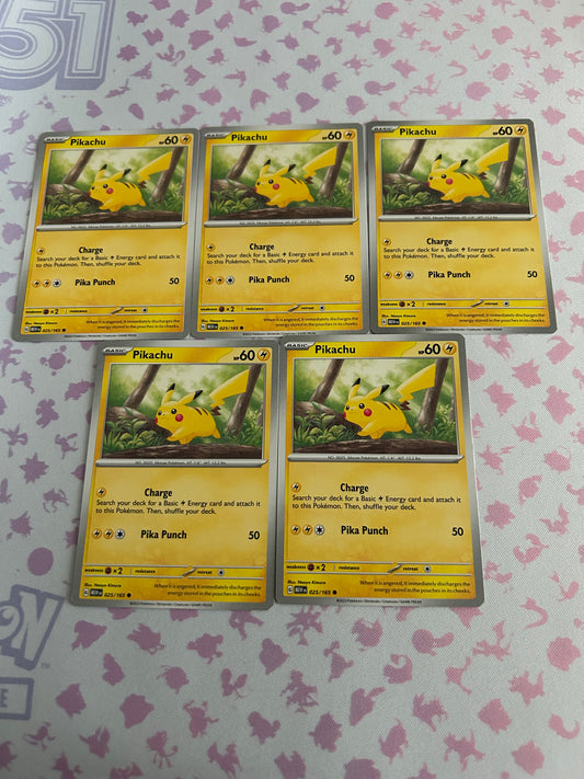 5 Pikachu Card Scarlet & Violet 151 lot