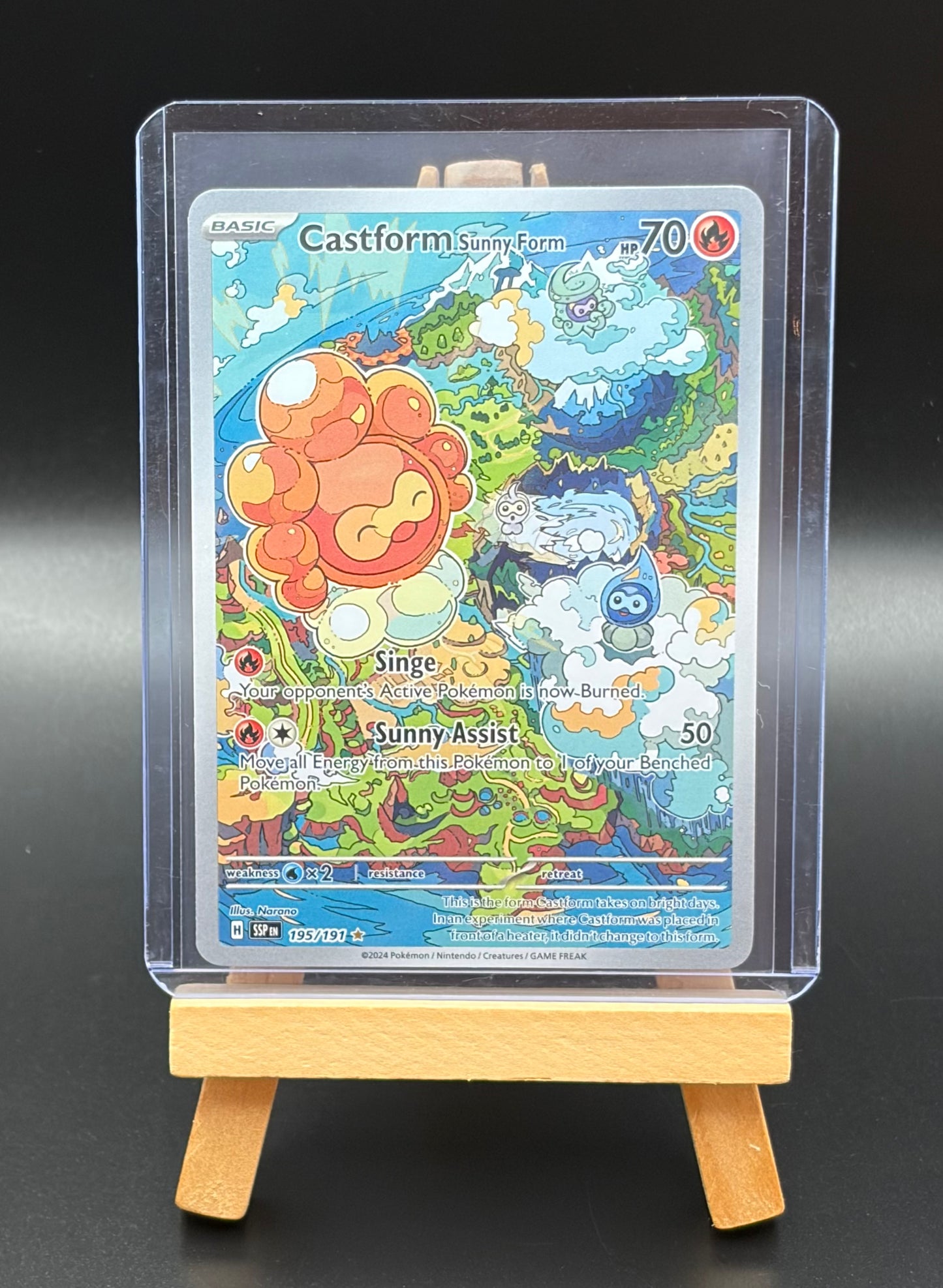 Castform Sunny form - 195/191 SV:08 Surging Sparks Illustration Rare LP+