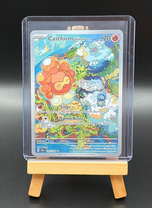 Castform Sunny form - 195/191 SV:08 Surging Sparks Illustration Rare LP+